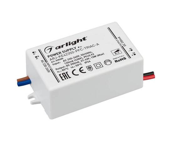 Драйвер Arlight ARJ-KE42350-PFC-Triac-A 27-42V 15W IP44 0,35A 028280