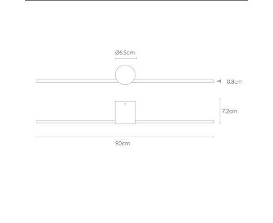 Настенный светодиодный светильник Lucide Mizar 12201/90/30, изображение 2