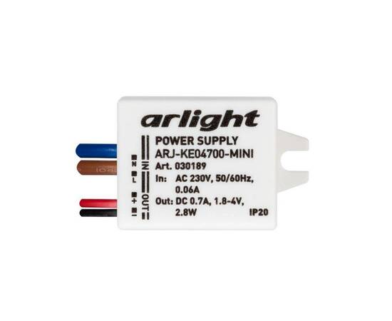 Драйвер Arlight ARJ-KE04700-Mini 1,8-4V 2,8W IP20 0,7A 030189, изображение 2