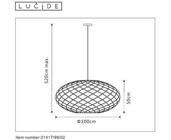 Подвесной светильник Lucide Wolfram 21417/99/30, изображение 3