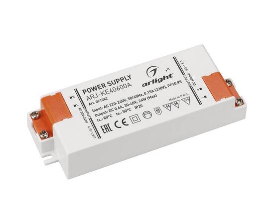 Драйвер Arlight ARJ-KE40600A 30-40V 24W IP20 0,6A 021382