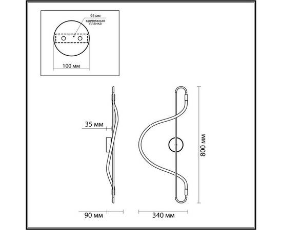 Настенный светодиодный светильник Odeon Light Hightech Keys 4303/19WL, изображение 2