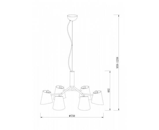 Подвесная люстра Freya Nordic FR5127PL-06B, изображение 2
