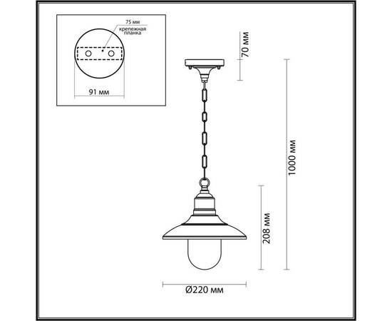 Уличный подвесной светильник Odeon Light Nature Campa 4965/1, изображение 2