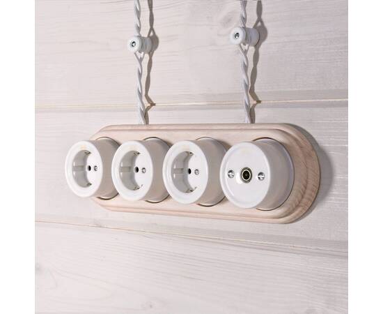 Ретро кабель Werkel витой двухжильный 1,5 мм белый W6452501 4690389165702, изображение 4