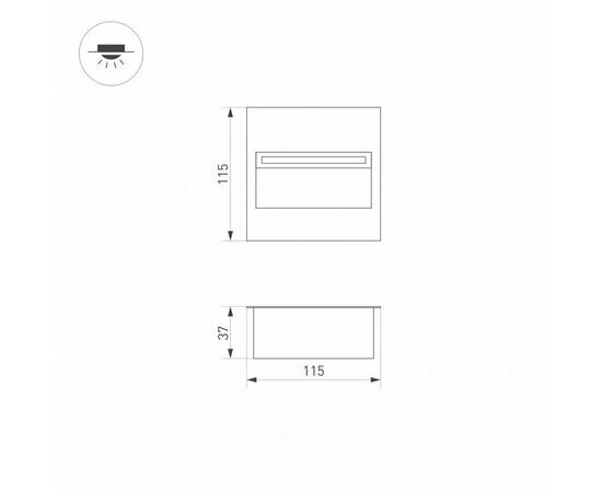 Уличный светодиодный светильник Arlight LTD-Trail-S115x115-4W Warm3000 029963, изображение 2