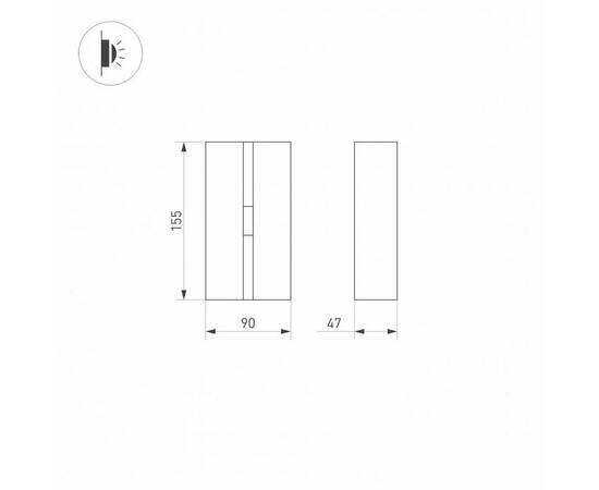 Уличный настенный светодиодный светильник Arlight LGD-Stripe-3W Warm3000 029972, изображение 2