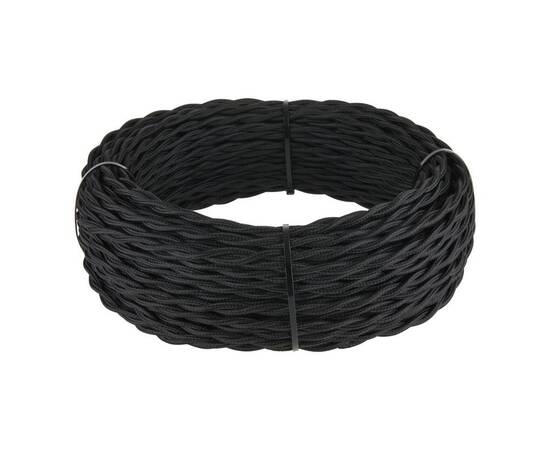 Ретро кабель Werkel витой двухжильный 2,5 мм черный W6452308 4690389165443