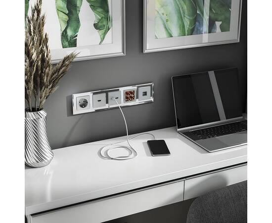 Розетка HDMI Werkel серебряный WL06-60-11 4690389110993, изображение 5