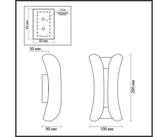 Уличный настенный светодиодный светильник Odeon Light Hightech Krista 3886/6WG, изображение 2