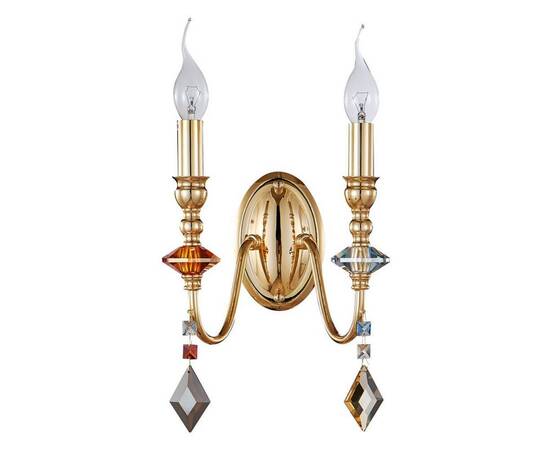 Бра Crystal Lux MERCEDES AP2 GOLD/COLOR