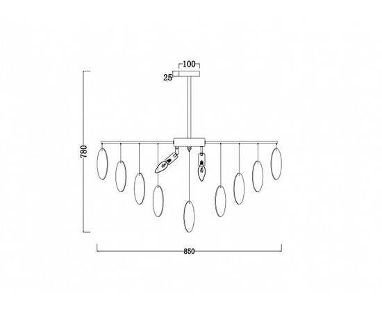 Подвесная люстра Freya Porto FR5104PL-08BS, изображение 2
