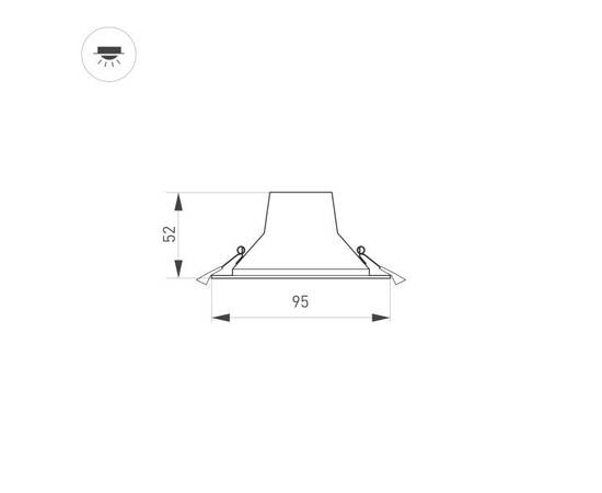 Встраиваемый светодиодный светильник Arlight Im-Storm-R95-6W Day4000-Mix 032430, изображение 2