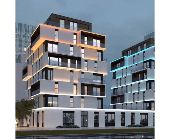 Светодиодная лента герметичная Arlight 21W/m 42LED/m 2835SMD дневной белый 5М FLT-PS-A42-BLACK-23mm, изображение 6