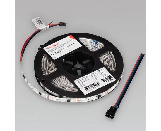 Светодиодная лента Arlight 12W/m 60LED/m 5060SMD разноцветный 5М SPI-B60-10mm 12V 039179, изображение 5