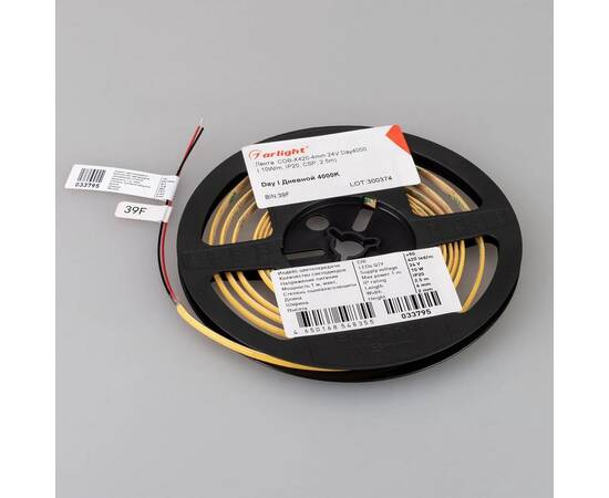 Светодиодная лента Arlight 10W/m 420LED/m CSPSMD дневной белый 5М COB-X420-4mm 24V 040900, изображение 4
