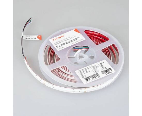 Светодиодная лента Arlight 15W/m 768LED/m CSPSMD дневной белый + разноцветный 5М COB-X768-12mm 24V 0, изображение 6
