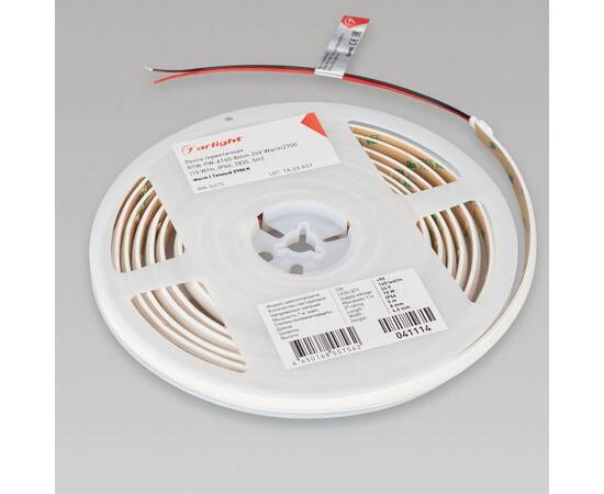 Светодиодная лента герметичная Arlight 10W/m 160LED/m 2835SMD теплый белый 5M RTW-PW-A160-8mm 24V 041114, изображение 10