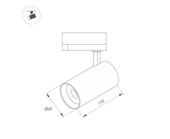Трековый светодиодный светильник Arlight LGD-SPOT-2TR-R45-7W Day4000 (WH, 24 deg, 230V) 042538, изображение 2