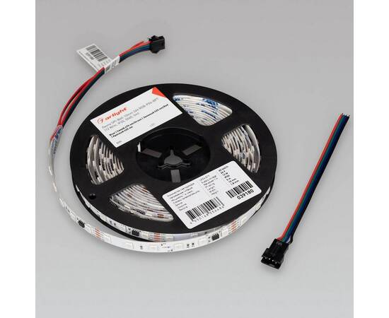 Светодиодная лента Arlight 12W/m 60LED/m 5060SMD разноцветный 5М SPI-B60-10mm 24V 039180, изображение 5