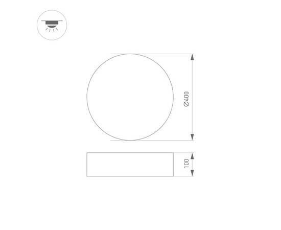 Накладной светодиодный светильник Arlight SP-TOR-PILL-PRISM-R400-25W Warm3000 (WH, 100 deg, 230V) 02, изображение 2