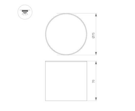 Накладной светодиодный светильник Arlight SP-CYLINDO-R75-7W Day4000 (WH, 110 deg, 230V) 041246, изображение 2