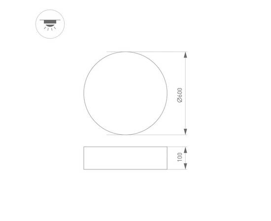 Накладной светодиодный светильник Arlight SP-TOR-PILL-PRISM-R600-50W Warm3000 (WH, 100 deg, 230V) 02, изображение 5