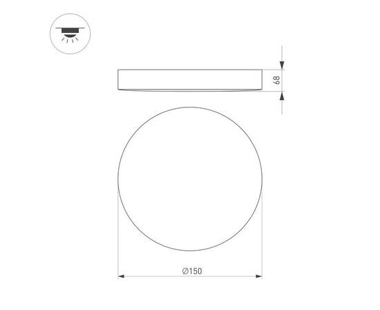 Накладной светодиодный светильник Arlight SP-FLOWER-R280-15W Day4000-MIX (BK, 110 deg, 230V, MOTION), изображение 4
