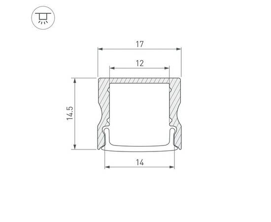 Профиль Arlight LINE-1715-2000 WHITE 044259, изображение 3