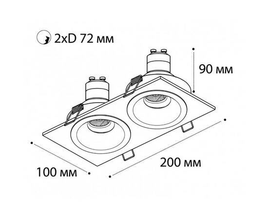 Рамка для светильника Italline M01-1020 black, изображение 2