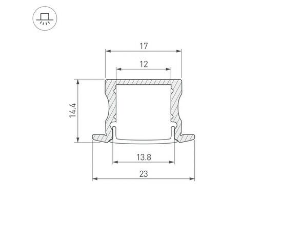 Профиль встраиваемый Arlight LINE-2315-F-2000 WHITE 044265, изображение 3