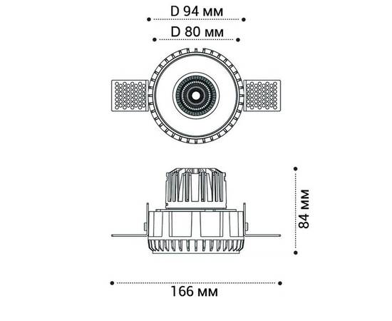 Встраиваемый светодиодный светильник Italline IT08-8021 white 4000K, изображение 2