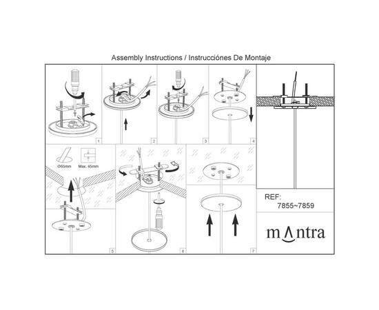 Подвесной светильник Mantra Elsa 8251+7856, изображение 3