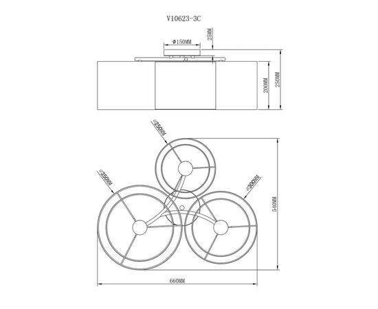 Потолочная люстра Moderli Room V10623-3C, изображение 2