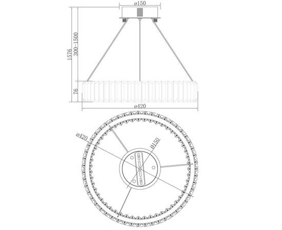Подвесной светодиодный светильник Freya Tier FR5257PL-L17CH, изображение 2