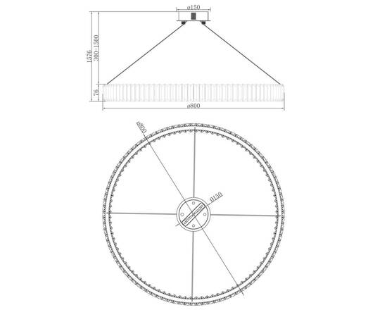 Подвесной светодиодный светильник Freya Tier FR5257PL-L32G, изображение 2