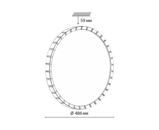 Настенно-потолочный светодиодный светильник Sonex Pale Atabi Gold 7648/EL, изображение 2
