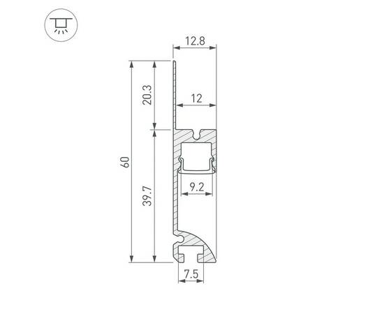 Профиль встраиваемый Arlight PLINTUS-FANTOM-L-2000 BLACK 041213, изображение 4