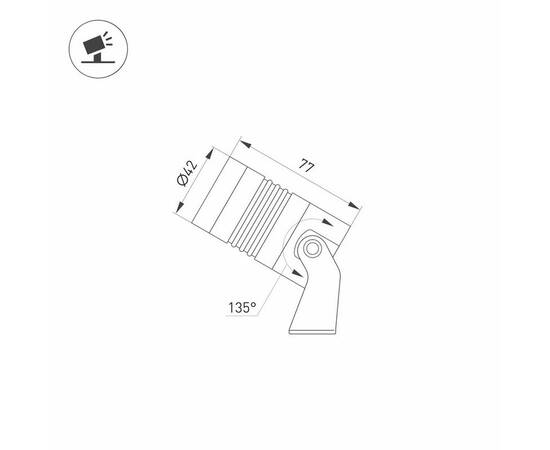 Уличный светодиодный светильник Arlight ALT-RAY-R42-5W Warm3000 (RAL 6010, 25 deg, 230V) 042661, изображение 5