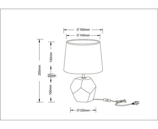 Настольная лампа Arte Lamp Zibal A5005LT-1WH, изображение 2
