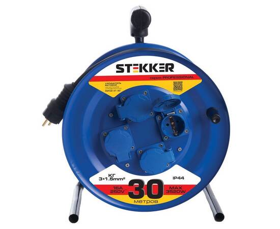 Удлинитель Stekker Professional 4гн 30м с/з PRF02-31-30 39786