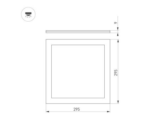 Светодиодная панель Arlight DL-INTENSO-S300x300-18W Warm3000 (WH, 120 deg, CRI90, 230V) 043551, изображение 2