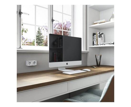 Розетка с заземлением, шторками и USB тип A+C Werkel Gallant белый W5071701 4690389179594, изображение 2