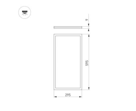 Светодиодная панель Arlight DL-INTENSO-S300x600-28W Warm3000 (WH, 120 deg, CRI90, 230V) 043554, изображение 2