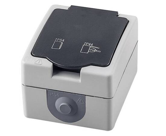 Розетка 1-местная с крышкой Stekker Велена PST16-11-54 32755