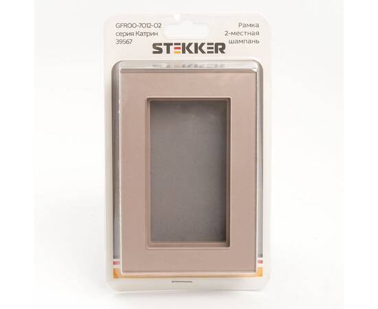 Рамка 2-модульная Stekker Катрин шампань GFR00-7012-02 39567, изображение 3