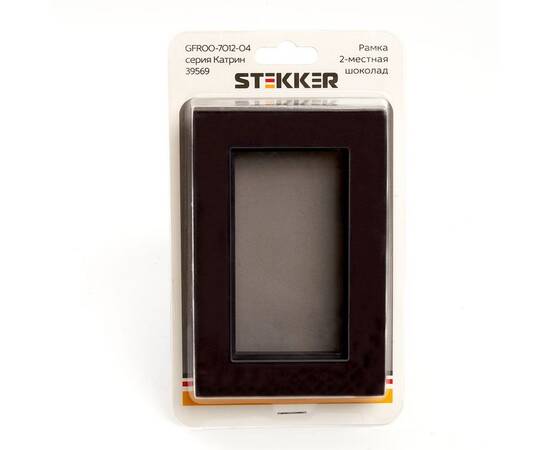 Рамка 2-модульная Stekker Катрин шоколад GFR00-7012-04 39569, изображение 2