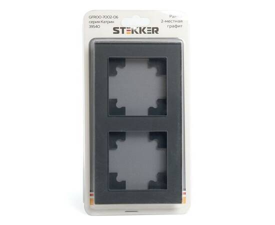 Рамка 2-постовая Stekker Катрин графит GFR00-7002-06 39540, изображение 2