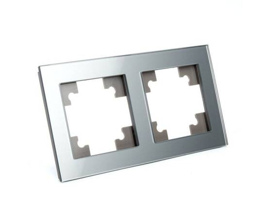 Рамка 2-постовая Stekker Катрин серебро GFR00-7002-03 39532, изображение 3