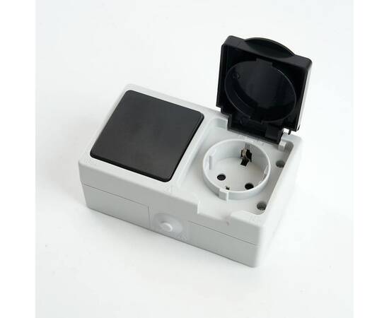 Розетка 1-местная с выключателем Stekker Велена PST16-11-54/10-111-54 32759